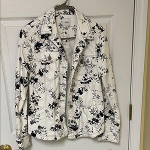 Liverpool Monochrome Floral Jean Jacket